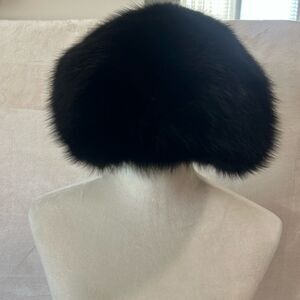 Vintage Hubert’s Furs Mink Hat Women's Fashion Fur Black Preowned excellent